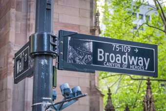 百老汇街标志纽约城市美国