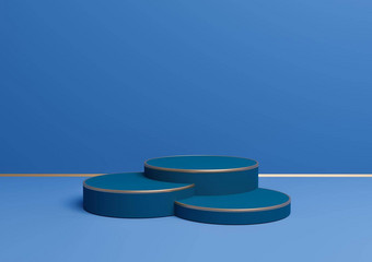 明亮的黑暗柔和的蓝色的呈现简单的产品显示领奖台站金行最小的背景作文豪华的产品