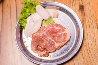 朝鲜文传统的风格新鲜的猪肉牛肉肚子<strong>烧烤</strong>