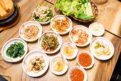 朝鲜文泡菜腌萝卜蔬菜调味料碗