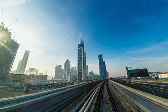 阿联酋迪拜城市景观迪拜地铁