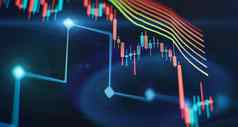 业务图股票金融指示器股票业务市场分析概念