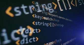 <strong>软件</strong>开发人员编程代码摘要电脑脚本编码编程代码屏幕<strong>软件</strong>开发人员