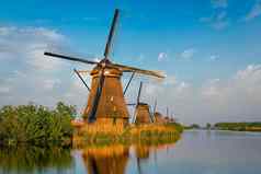 风车小孩堤防荷兰荷兰
