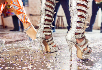 什么桑巴舞者高跟鞋裁剪拍摄认不出来桑巴舞者鞋子执行狂欢节