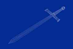 模型中世纪的剑