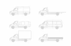 集草图现代光责任卡车身体选项