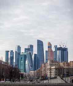 摩天大楼建筑莫斯科城市城市景观街