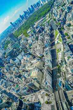 涩谷争夺十字路口拍摄涩谷天空