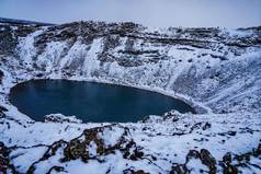 湖gerid火山口冰岛死神北地区