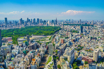 东京城市景观涩谷天空