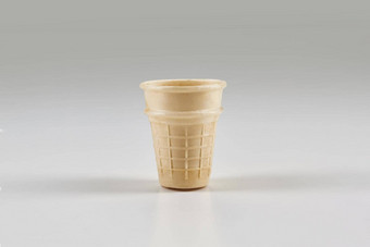 空光晶片杯冰奶油孤立的白色概念食物对待模型模板广告设计关闭