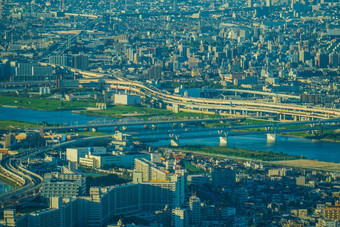 sumida河东京城市景观