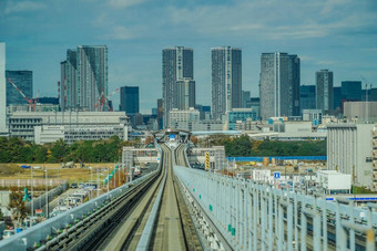 yurikamome跟踪<strong>东京</strong>城市景观