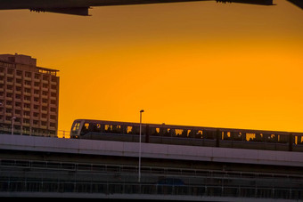 yurikamome<strong>东京</strong>海边交通救援行晚上视图