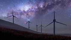 呈现插图风涡轮可持续发展的能源
