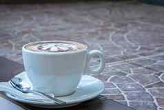 热摩卡咖啡杯热咖啡美丽的艺术早....早餐咖啡拿铁艺术
