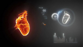心血泵冠状动脉循环科学健康相关的渲染