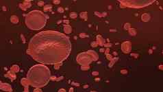 红色的血细胞动脉流内部身体医疗人类医疗保健红色的血细胞