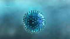 抗体攻击癌症细胞病毒紫色的蓝色的颜色
