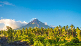 马荣火山活跃的成层火山省上校<strong>比科尔</strong>地区岛吕宋岛菲律宾著名的完美的锥对称的锥形形状