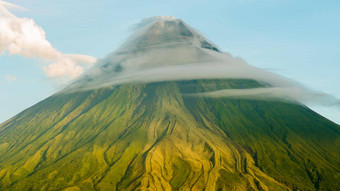 马荣火山活跃的成层火山省上校比科尔地区岛吕宋岛菲律宾著名的完美的锥对称的锥形形状