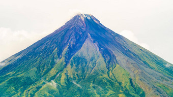 马荣火山活跃的成层火山省上校比科尔地区岛吕宋岛菲律宾著名的完美的锥对称的锥形形状