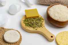 发酵皮肤护理化妆品强大的自然发酵成分大米绿色茶叶子