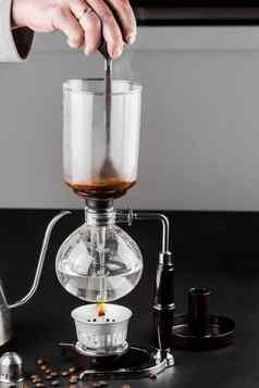 弯管替代方法使咖啡咖啡壶手册pour-over风格玻璃咖啡酝酿