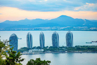 中国海南岛景观日落海视图