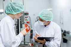 质量控制食物安全团队检查产品标准食物喝工厂生产行