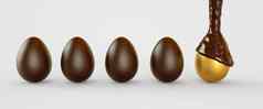 金鸡蛋巧克力复活节鸡蛋呈现插图