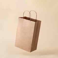 纸板棕色（的）悬浮纸袋商店购物业务模型