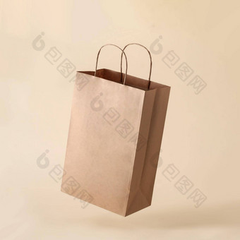 纸板棕色（的）悬浮纸袋商店购物业务模型