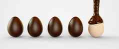 鸡蛋巧克力复活节鸡蛋呈现插图