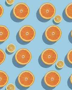 模式柠檬橙色柑橘类食物维生素