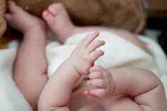 婴儿脚手婴儿脚孩子们的脚手脚小新生儿