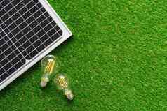 太阳能能源面板光灯泡绿色能源