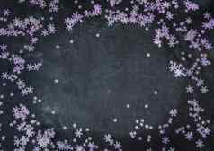 圣诞节背景五彩纸屑雪花星星分散