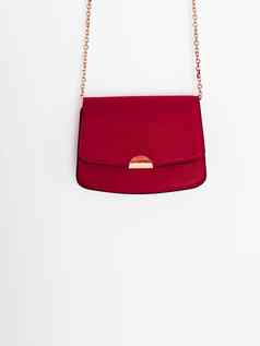 红色的时尚皮革钱包黄金细节设计师袋时尚的附件女时尚奢侈品风格手提包集合