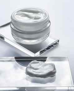 脸奶油保湿霜Jar产品样本玻璃美护肤品化妆品科学