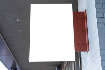 矩形白色公司标志模型砖墙