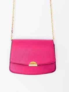 粉红色的时尚皮革钱包黄金细节设计师袋时尚的附件女时尚奢侈品风格手提包集合