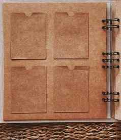 古董家庭专辑旅行杂志书照片笔记本食谱日记可持续发展的纸文具模型剪贴簿设计