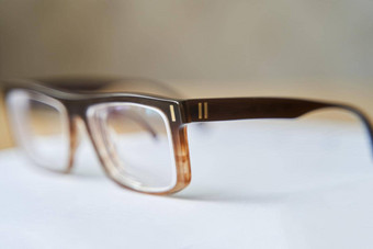 时尚棕色（的）镜片框架眼镜近视