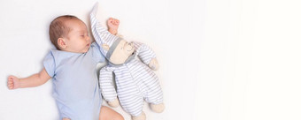 横幅婴儿说谎婴儿床泰迪熊婴儿个月平静睡觉婴儿健康的婴儿睡眠文章玩具孩子们软玩具