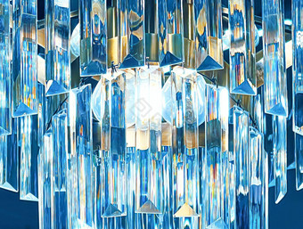 水晶玻璃吊灯摘要背景首页装饰照明细节奢侈品室内设计