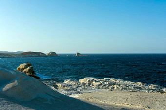 <strong>白色岩石</strong>海萨拉基尼科区域米洛斯岛岛希腊