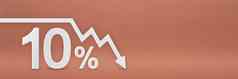 这百分比箭头图指出股票市场崩溃熊市场通货膨胀经济崩溃崩溃股票横幅百分比折扣标志红色的背景