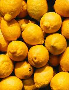 柠檬健康的有机食物背景新鲜的水果农民市场饮食农业